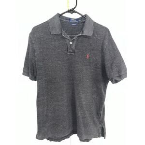 Polo RALPH LAUREN Custom Slim FIT Men's shirt Short Sleeve Collared Size L